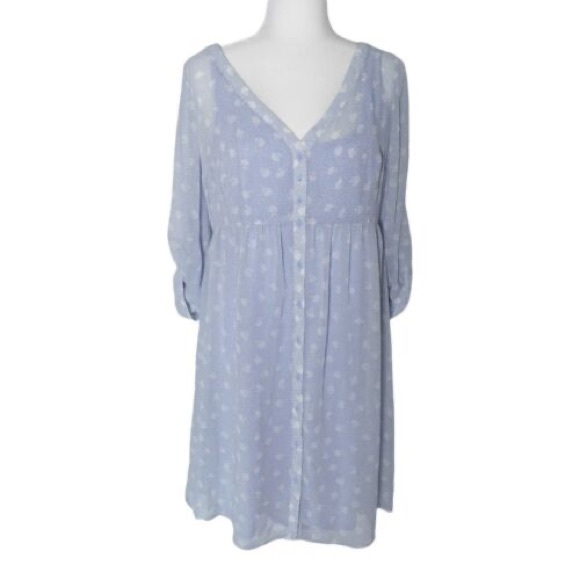 torrid | Dresses | Torrid Light Blue Floral Chiffon Shirt Dress Plus Size 2  New With Tags